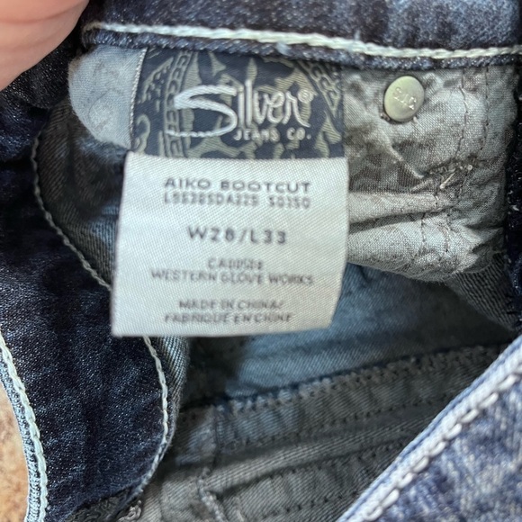 Silver Jeans Co Aiko Boot Cut Womens SZ 28/33‎ Dark Wash Blue Denim - Picture 4 of 7